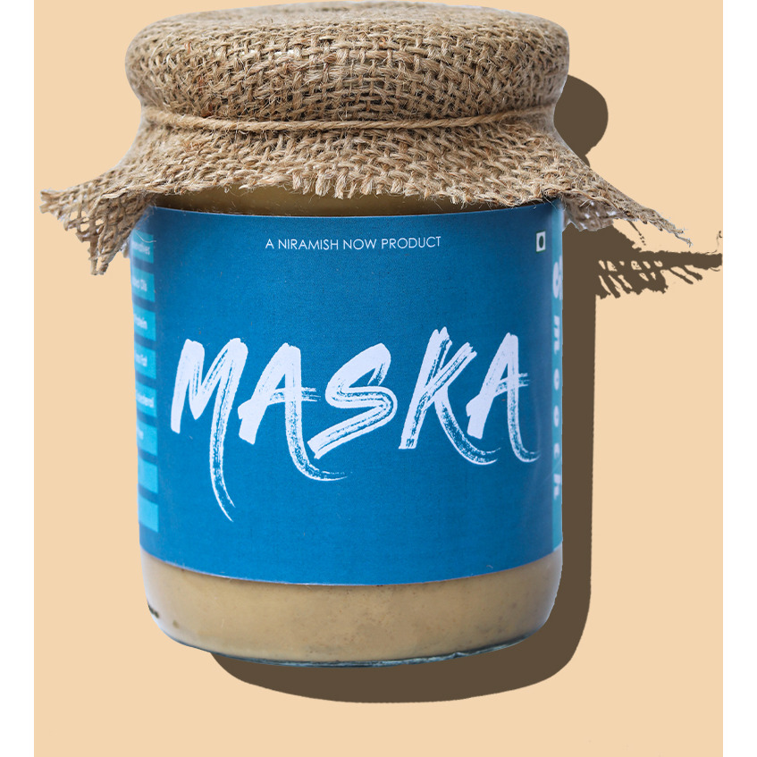 Maska Unsweetened Smooth Peanut Butter ( Gluten Free / Plant Based Protein / Vegan / Vegetarian / Keto Friendly ) (1000 g)