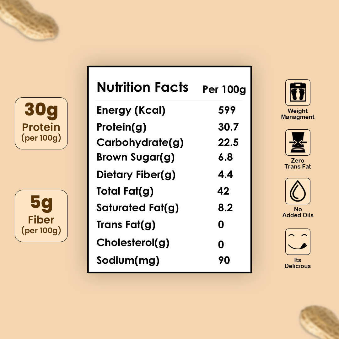 Maska Smooth Peanut Butter 500gms All Natural / Gluten Free / Vegan/ Vegetarian/ Keto Friendly/ Eco-Friendly)) (500 g)
