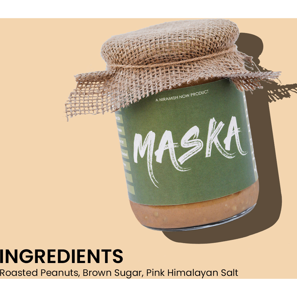 Maska Crunchy Peanut Butter All Natural / Gluten Free / Vegan/ Vegetarian/ Keto Friendly/ Eco-Friendly (1 kg)