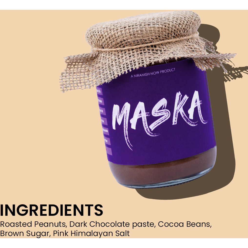 Maska Choco - Crunch Peanut Butter ( No Hydrogenated Oil / Zero Cholesterol / Vegetarian/ Keto Friendly) (1000 g)