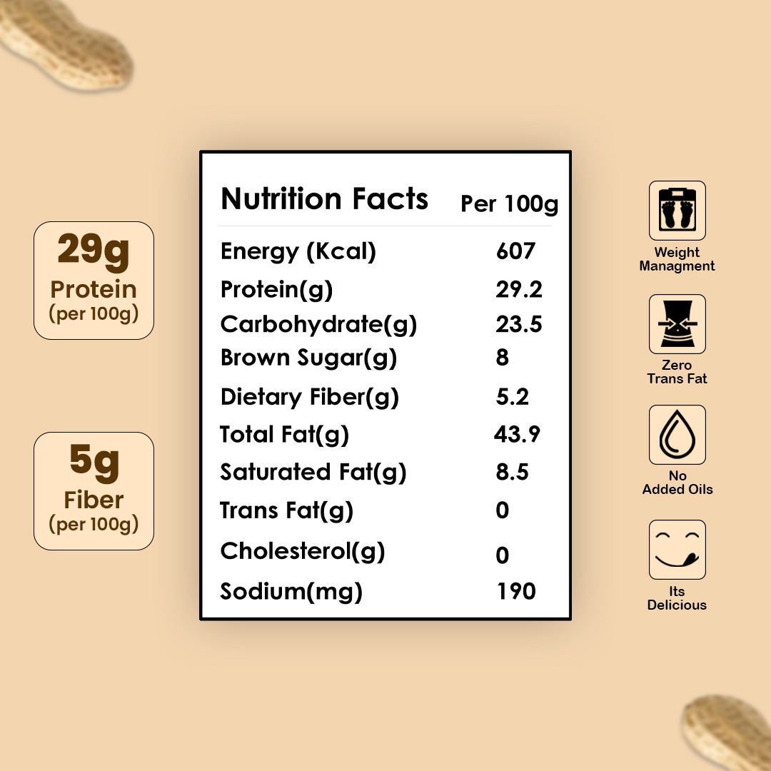 Maska Choco - Crunch Peanut Butter ( No Hydrogenated Oil / Zero Cholesterol / Vegetarian/ Keto Friendly) (1000 g)