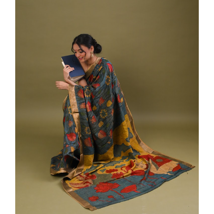 Kalamkari ki kala saree
