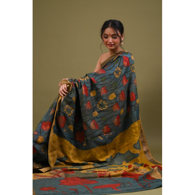 Kalamkari ki kala saree