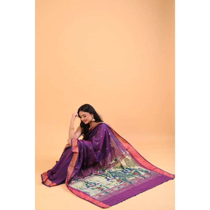 Pearls of paithani saree