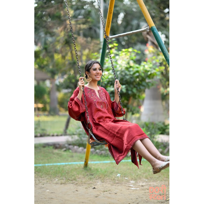 Red Rani Pheran Dress
