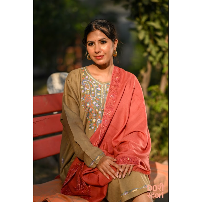 Green Goddess Pheran dress