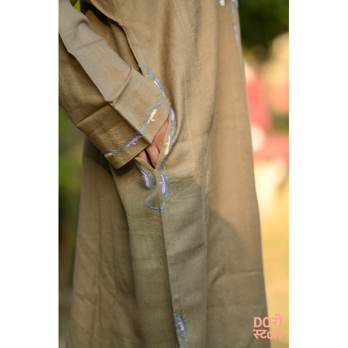 Green Goddess Pheran dress
