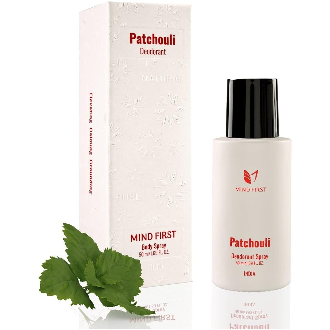 Mind First Patchouli Natural Luxury Deodorant 50ml |Made with Essential Oils |Pure, Authentic & 100% Skin-Friendly | Long-Lasting Deodorant for Men & Women | Perfect for Gifting