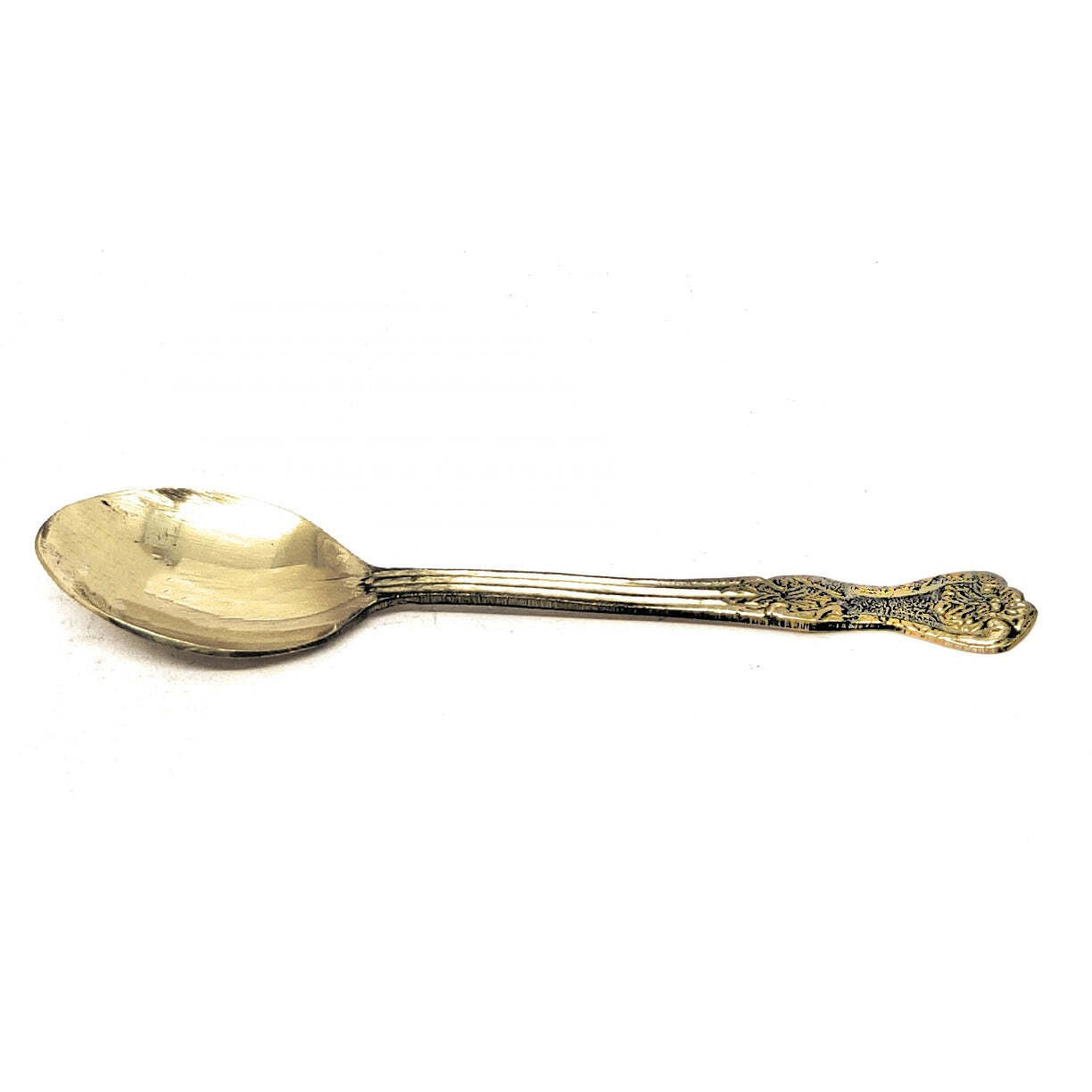 Traditional Brass Dinner Thali Set | Peetal Embossed Floral Design Set
