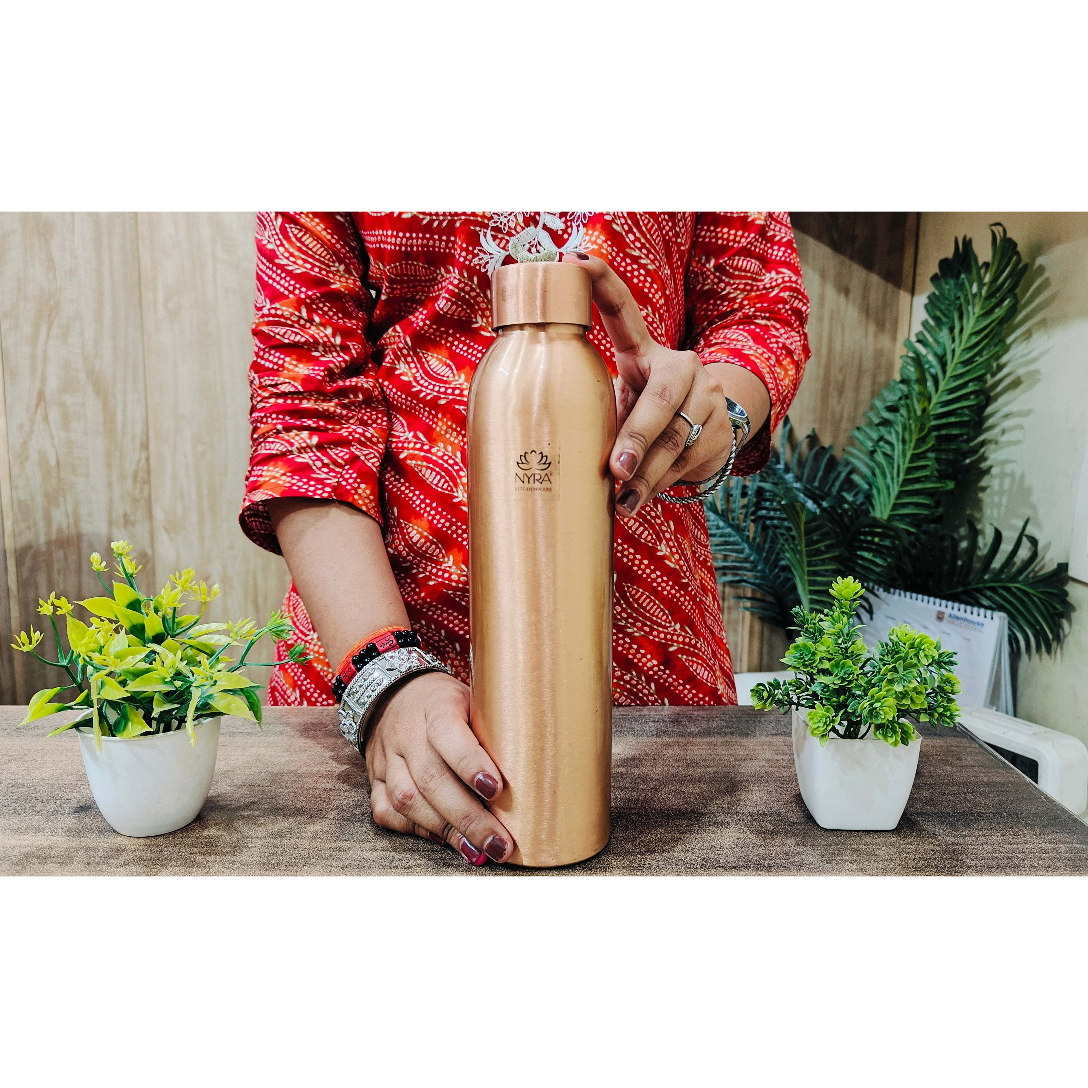 Pure Copper/Tamba Premium Bottle Ayurvedic Wellness