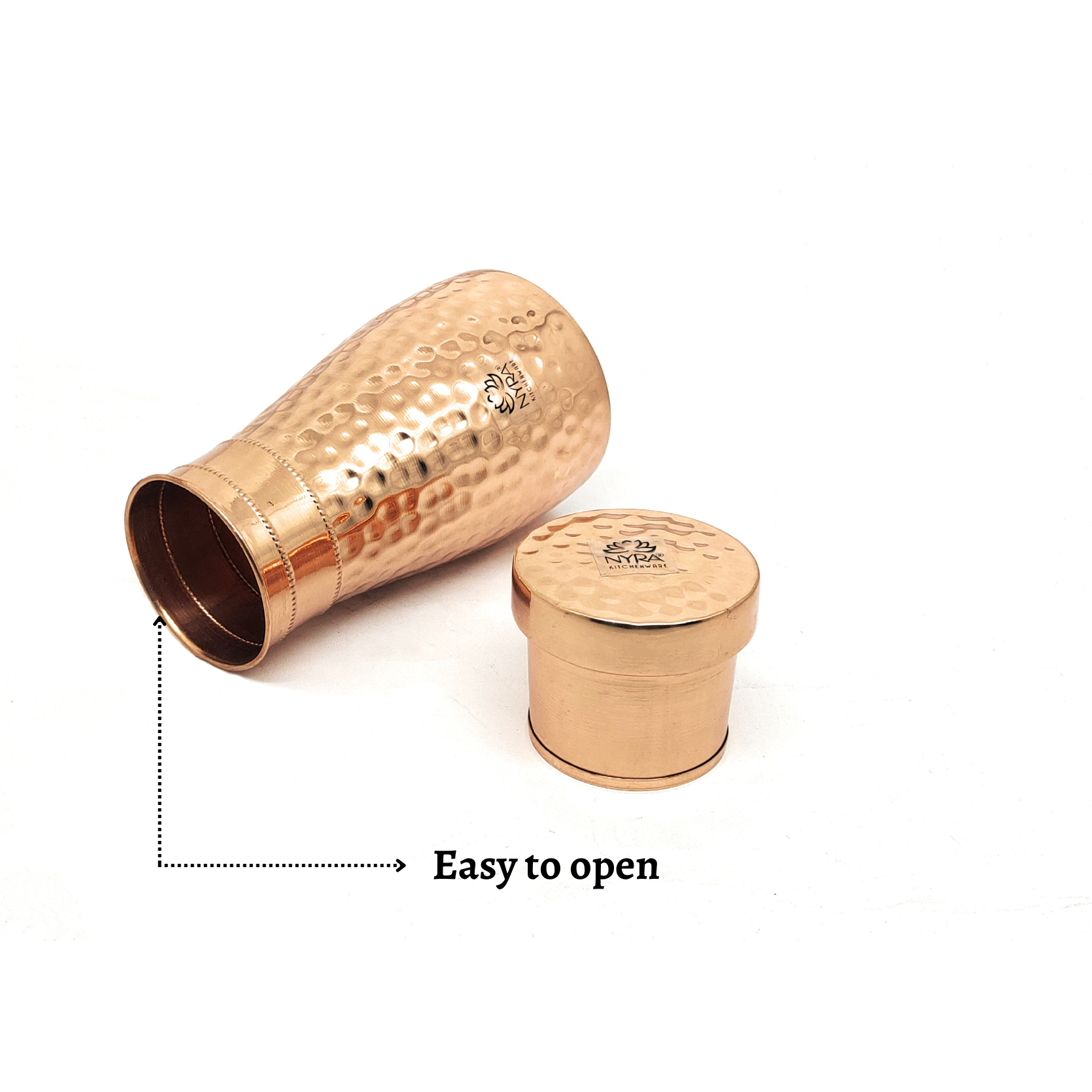 Pure Copper/Tamba Water Bottle | Hand-Hammered | Ayurvedic Health Benefits