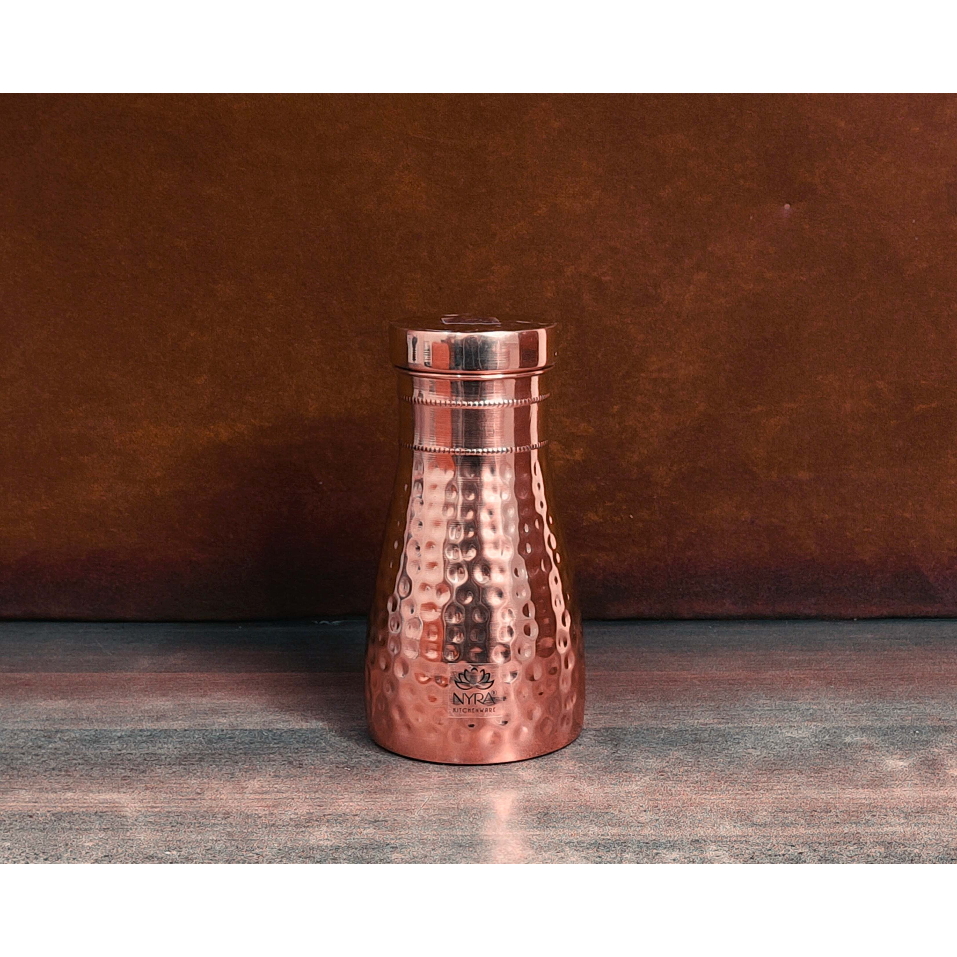 Pure Copper/Tamba Water Bottle | Hand-Hammered | Ayurvedic Health Benefits