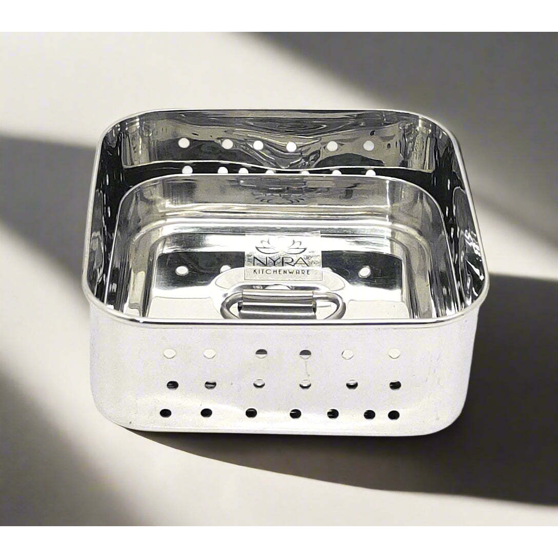Premium Stainless Steel-square Paneer Maker | Mould & Strainer with Top Press Lid for Homemade Paneer/1no