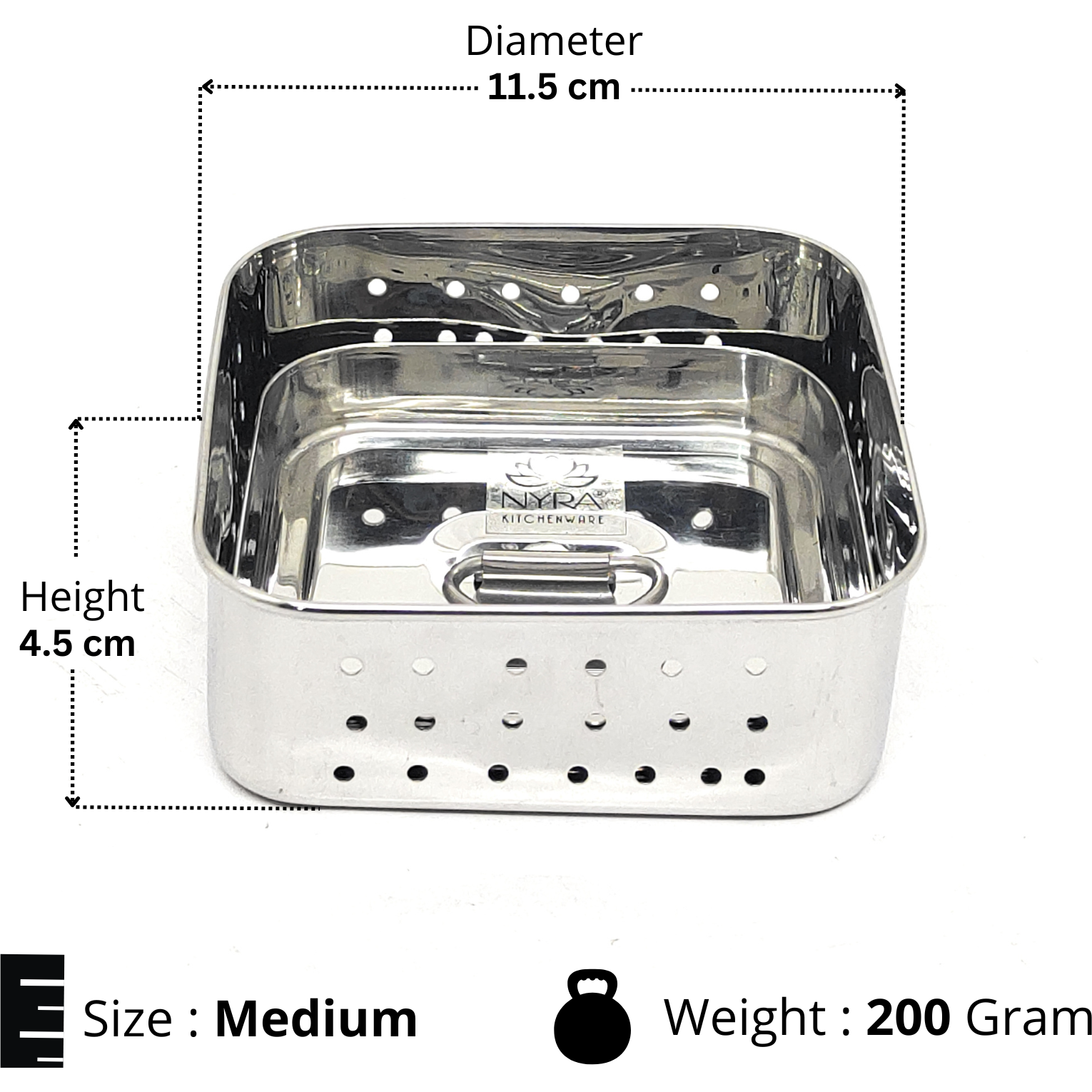 Premium Stainless Steel-square Paneer Maker | Mould & Strainer with Top Press Lid for Homemade Paneer/2no