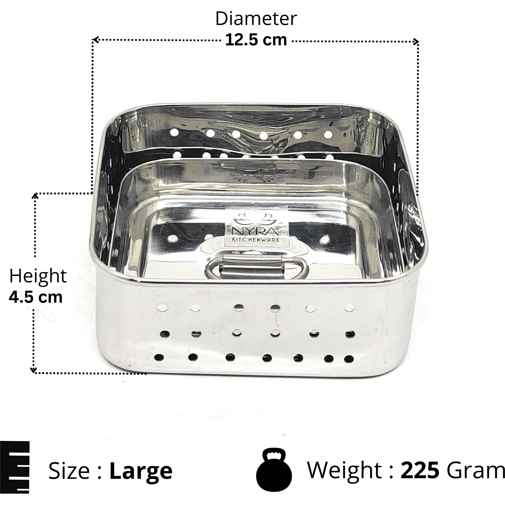 Premium Stainless Steel-square Paneer Maker | Mould & Strainer with Top Press Lid for Homemade Paneer/3no