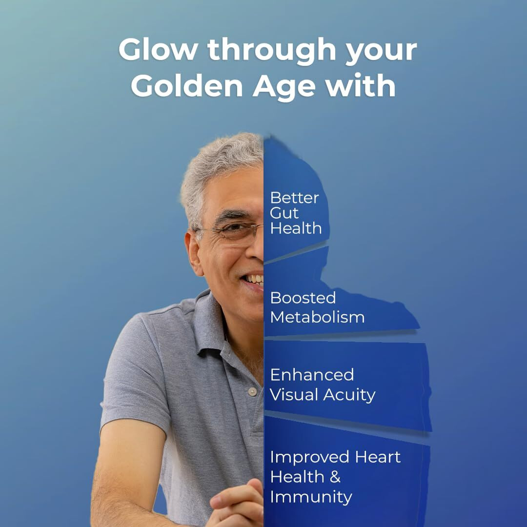 NatureAlly Multivitamin for Senior Men 50+ Age with Calcium, Vitamin D3 & 44 other Nutrients for Overall Health, Strong Joints, Heart Health, Anti-oxidants with Brain, Eye & Energy Blend Pack of 60 Tablets