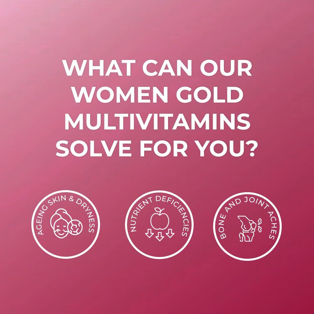 NatureAlly Multivitamin for Senior Women 50 Plus Age with Calcium, Vitamin D3 and 44 other Nutrients for Overall Health, Probiotic, Strong Joints, Heart Health, Anti-oxidants with Brain, Eye and Energy Blend(60 Tablets)