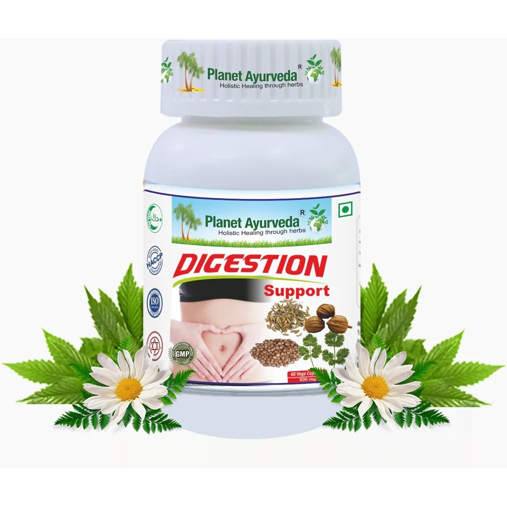 Planet Ayurveda Digestion Support - Herbal Remedy  Maintains Healthy Digestive System - 60 Capsules
