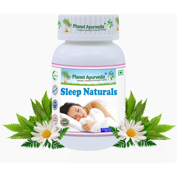 Planet Ayurveda Sleep Naturals - Herbal Remedy Which Is Nervine Tonic And Helps To Induce Good And Healthy Sleep - 60 Capsules