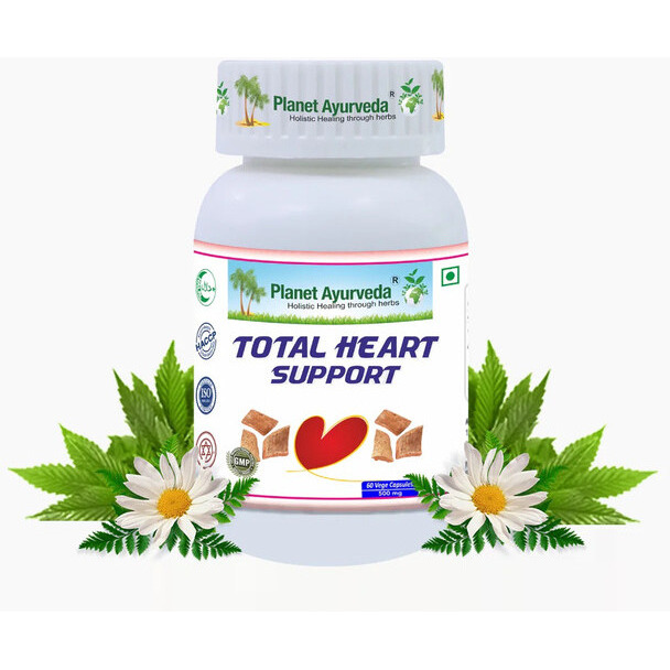 Planet Ayurveda Total Heart Support - Herbal Remedy That Maintains A Healthy Heart And Blood Vessels - 60 Capsules
