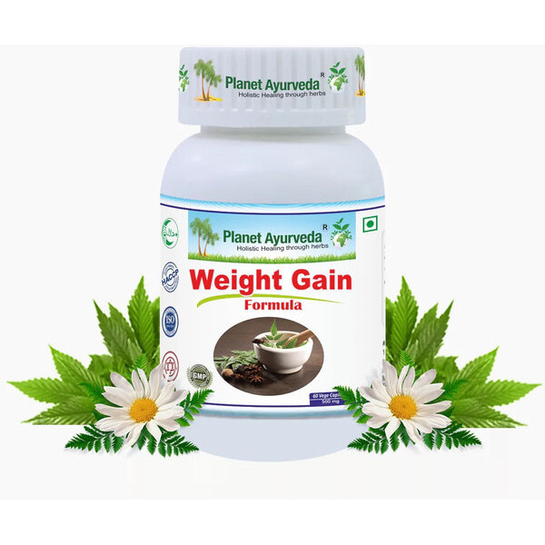 Planet Ayurveda Weight Gain Formula - Herbal Remedy For Healthy Body Weight - 60 Capsules