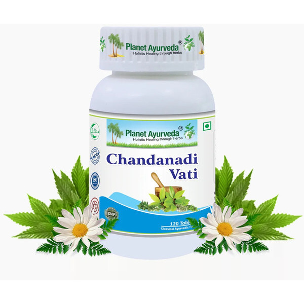 Planet Ayurveda Chandanadi Vati - Herbal Remedy For Urinary Infections And Rental Health Issues - 120 Tablets