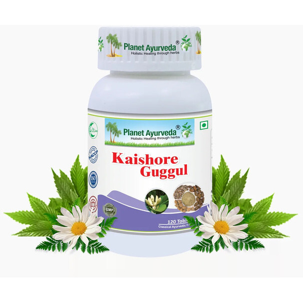 Planet Ayurveda Kaishore Guggul - Herbal Remedy For Clearing The Toxins And Removing Uric Acid From Joints And Muscules - 120 Tablets
