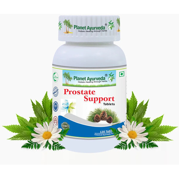 Planet Ayurveda Prostate Support - Herbal Remedy For Healthy Prostate Functions - 120 Tablets