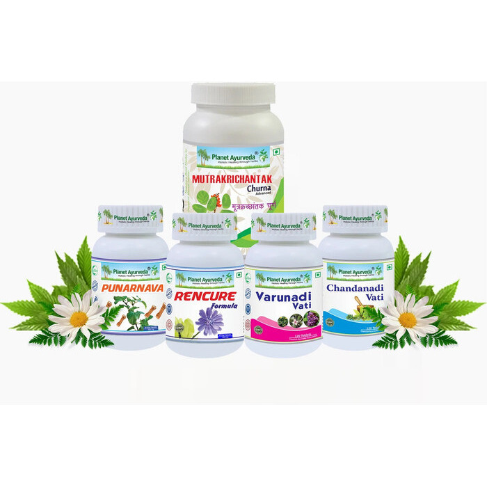 Planet Ayurveda Revive Kidneys Pack - Herbal Remedies For Kidneys  Health Support To Normal Function - 5 Herbal Remedies - 8 Bottles