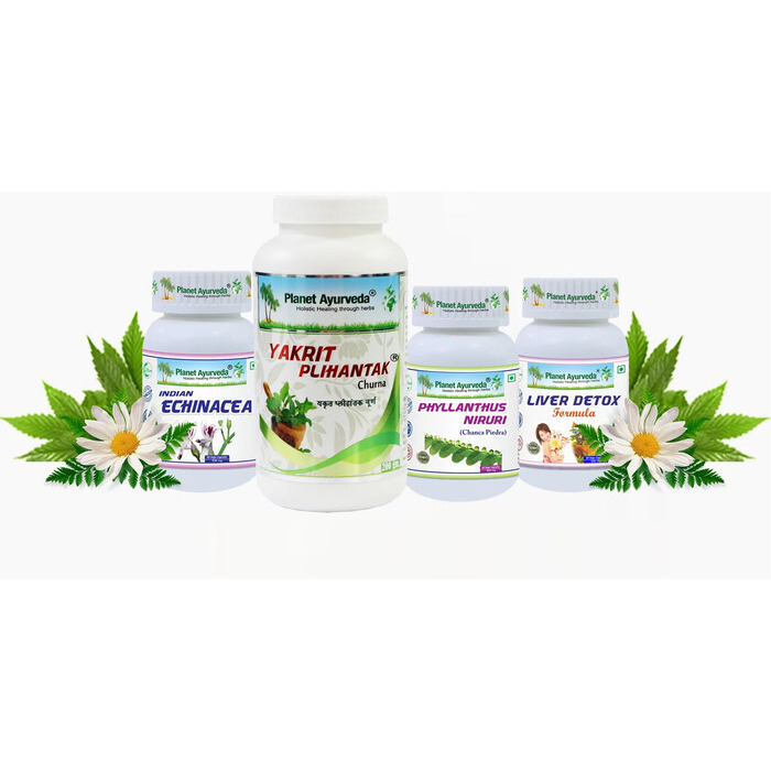 Planet Ayurveda Liver Care Pack - Herbal Remedies For Liver Health Support In All Types Of Liver  Issues - 4 Herbal Remedies - 7 Bottles