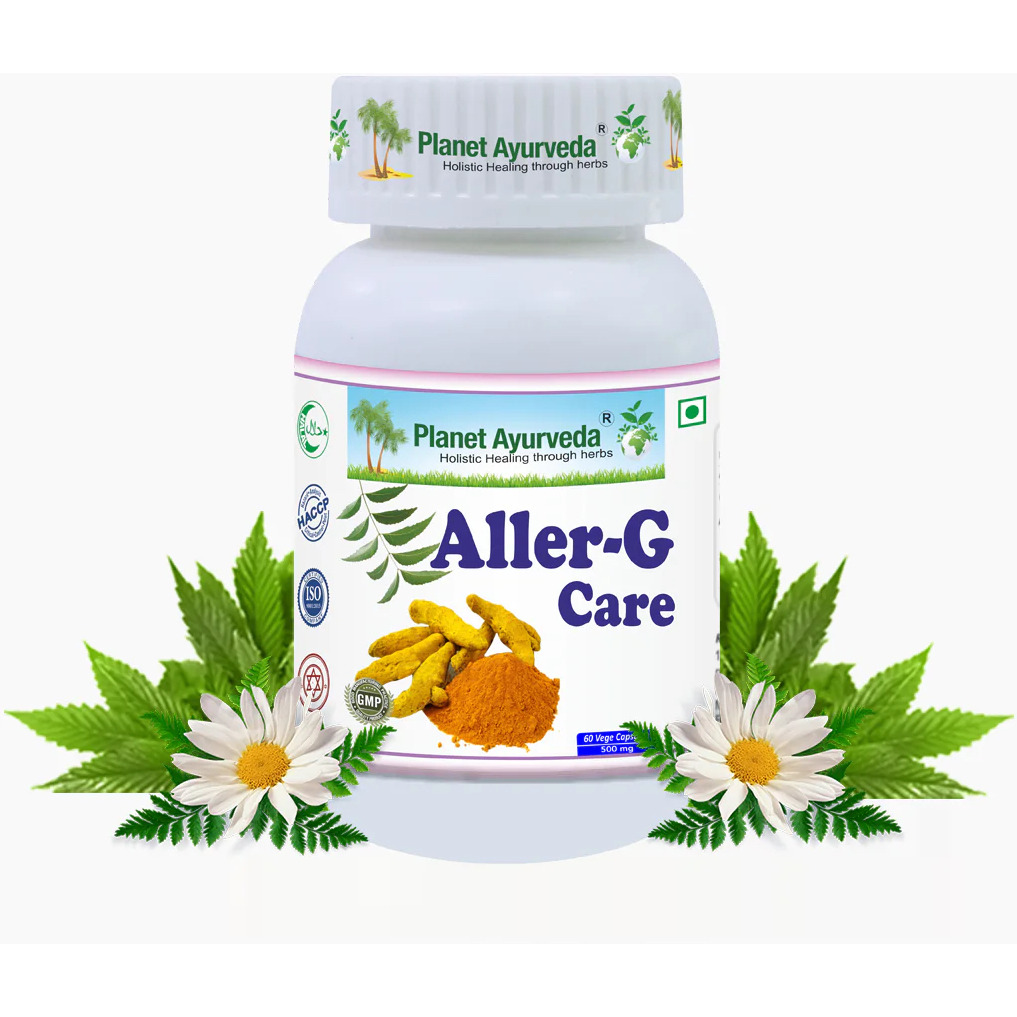Planet Ayurveda Aller - G Care - Best Herbal Remedy For Allergies - 60 Capsules