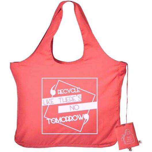 IVILLAGE Reusable and Foldable Fabric Tote Bags for Travel, Gym, Yoga, Sports and Fitness Enthusiasts | Designer Shopping Bag | Compact,Lightweight and Eco-friendly - 12Kg Capacity