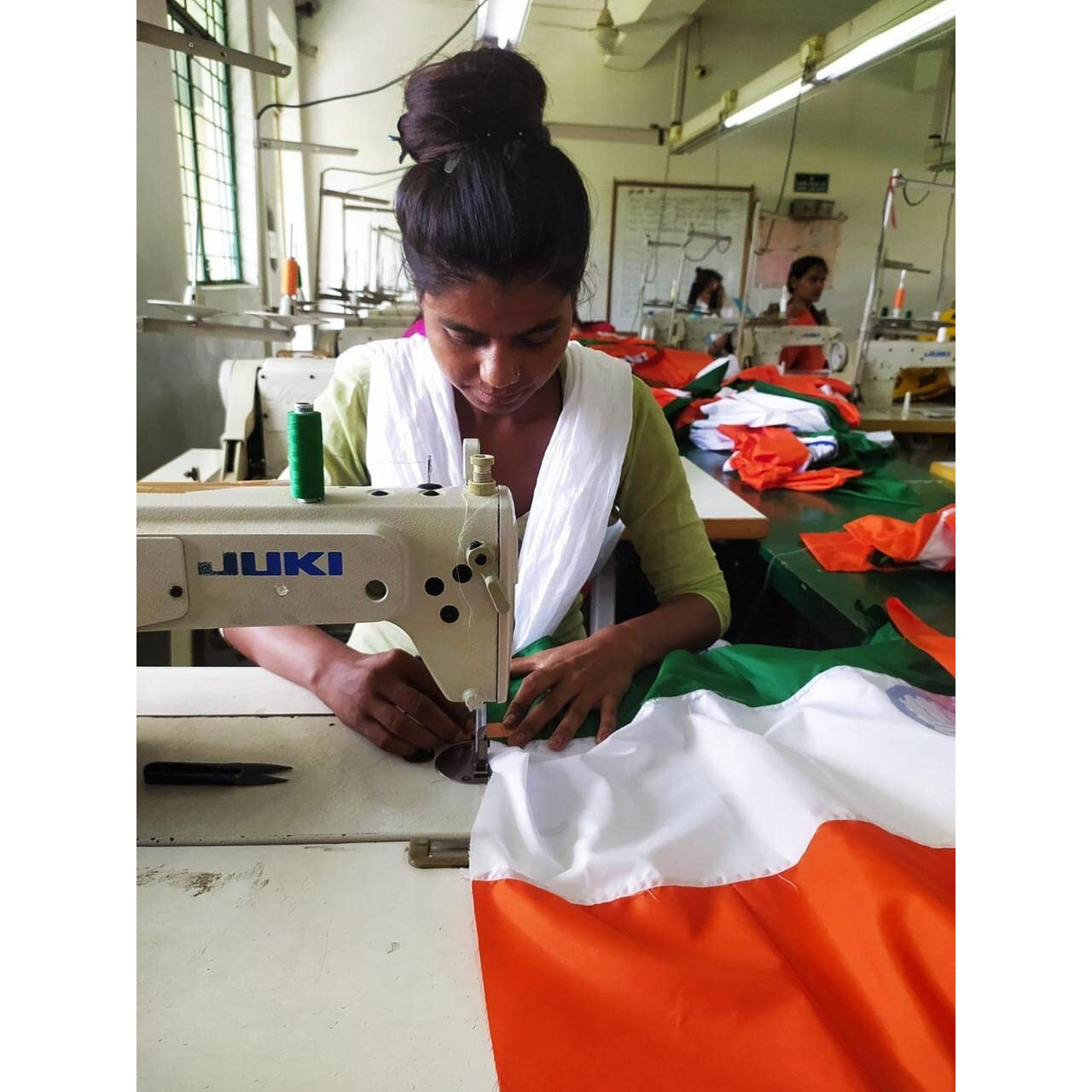 IVillage Indian Flag | Suitable for Indoors and Outdoors|Polyester| Both sides Printing|Suitable for all Weathers| Fade Proof, Hand Stitched and Durable Fabric | Har Ghar Tiranga| Size - 24*36 Inches