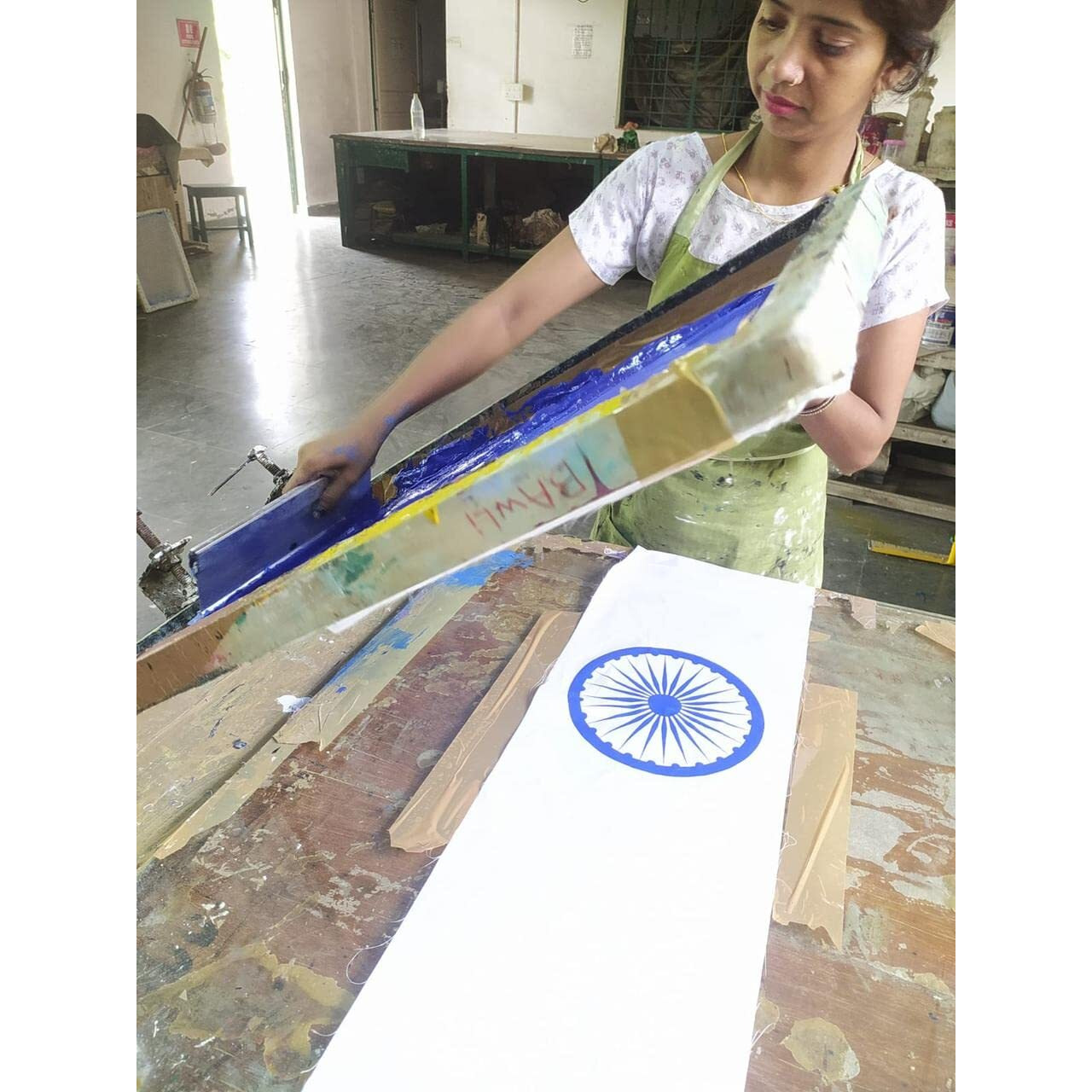 IVillage Indian Flag | Suitable for Indoors and Outdoors|Polyester| Both sides Printing|Suitable for all Weathers| Fade Proof, Hand Stitched and Durable Fabric | Har Ghar Tiranga| Size - 24*36 Inches