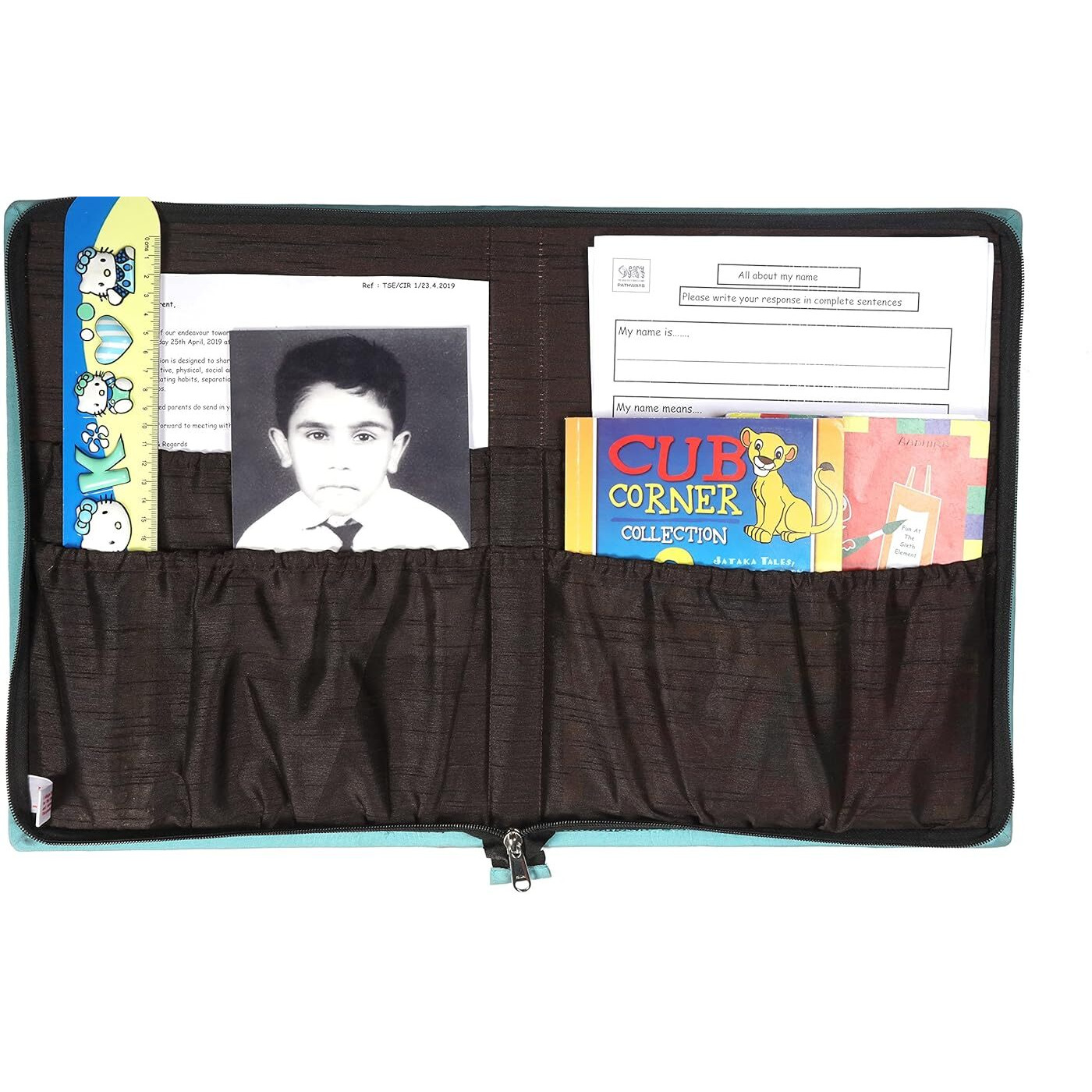 IVillage Poly Silk Printed File Folders | Suitable for Kids, Teenagers and Adults | Theme Based - Travel, Health,Wealth and Education| Lightweight, Durable and Eco - Friendly | Set of 4| Multicolor