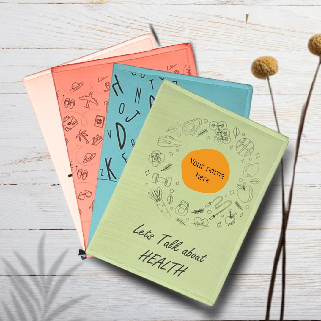 IVillage Poly Silk Printed File Folders | Suitable for Kids, Teenagers and Adults | Theme Based - Health | Lightweight, Durable and Eco - Friendly | Pakc of 1 | Green | Size  14*10 Inches