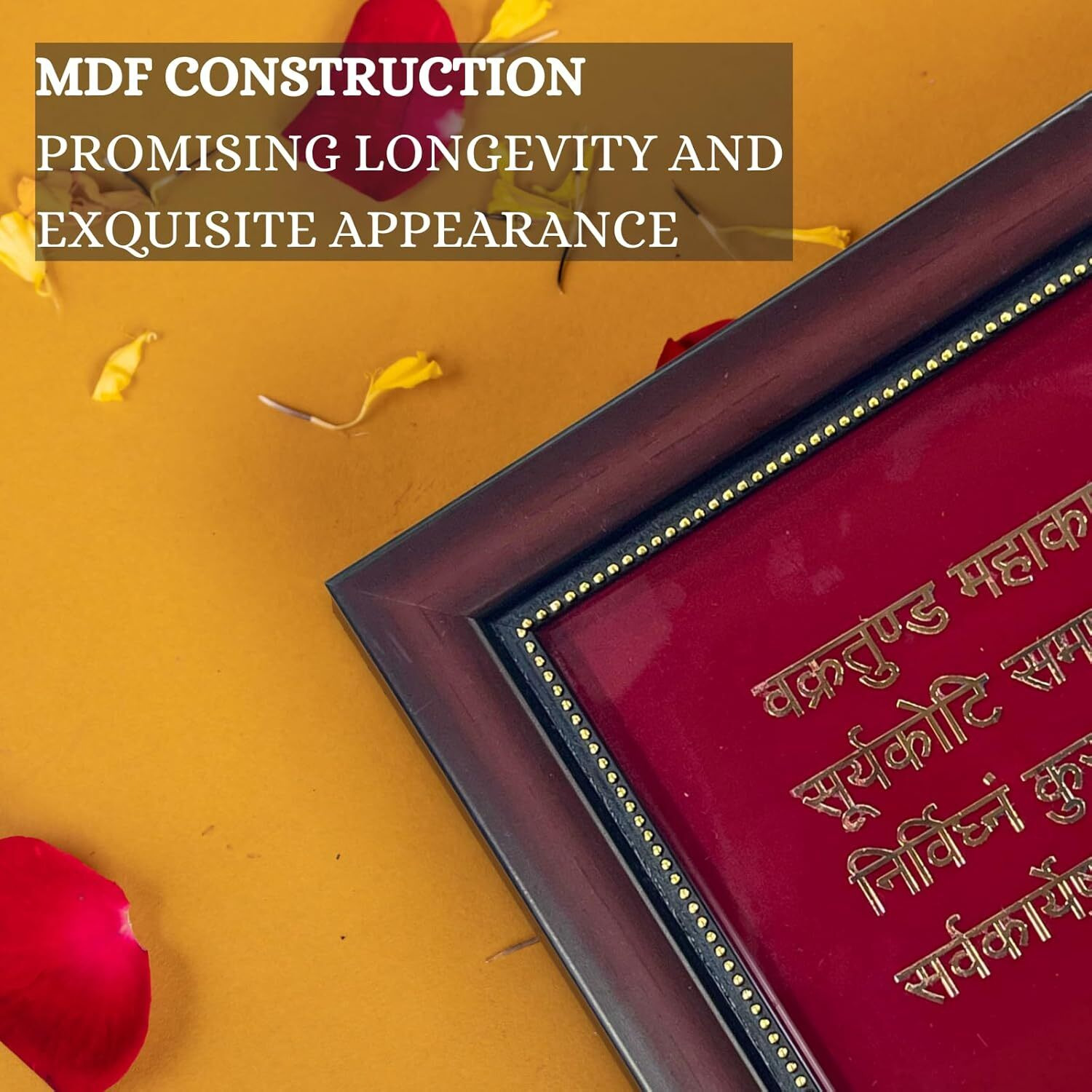 Shri Ganesh Mantra for Spiritual Healing, Wealth Attraction, Success & Protection and Energy Alignment - Large (9x8 Inches)