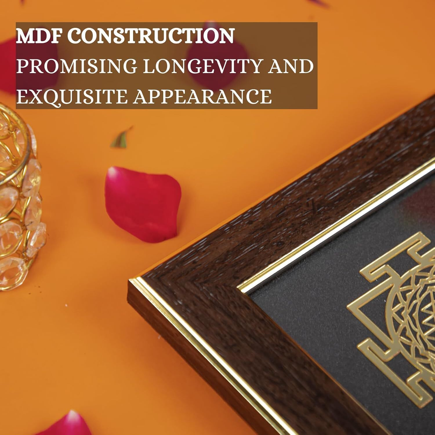 Shree Yantra frame Manifest Money & Wealth, Attract Prosperity & Enhance Success with this Spiritual Wall Decor-Small (6.5x6.5 Inches)