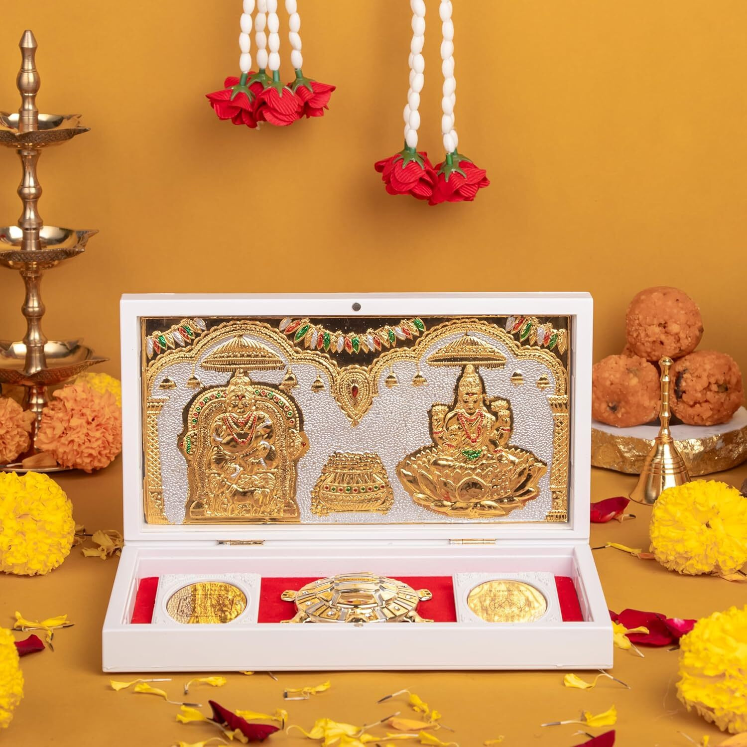 Laxmi Kuber Charan Paduka for Pooja and Gifting