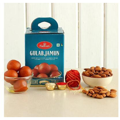 Bhai Dooj Wishes Gulab Jamun And Almonds Combo