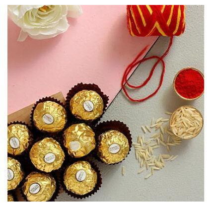 Bhai Dooj Wishes Ferrero Rocher Combo