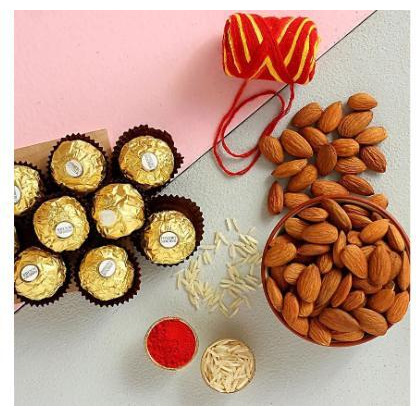 Bhai Dooj Festivity Ferrero Rocher And Almonds Combo