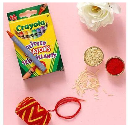 Bhai Dooj Wishes Crayola Glitter Crayons Combo
