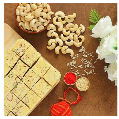 Happy Bhai Dooj Soan Papdi And Cashews Combo