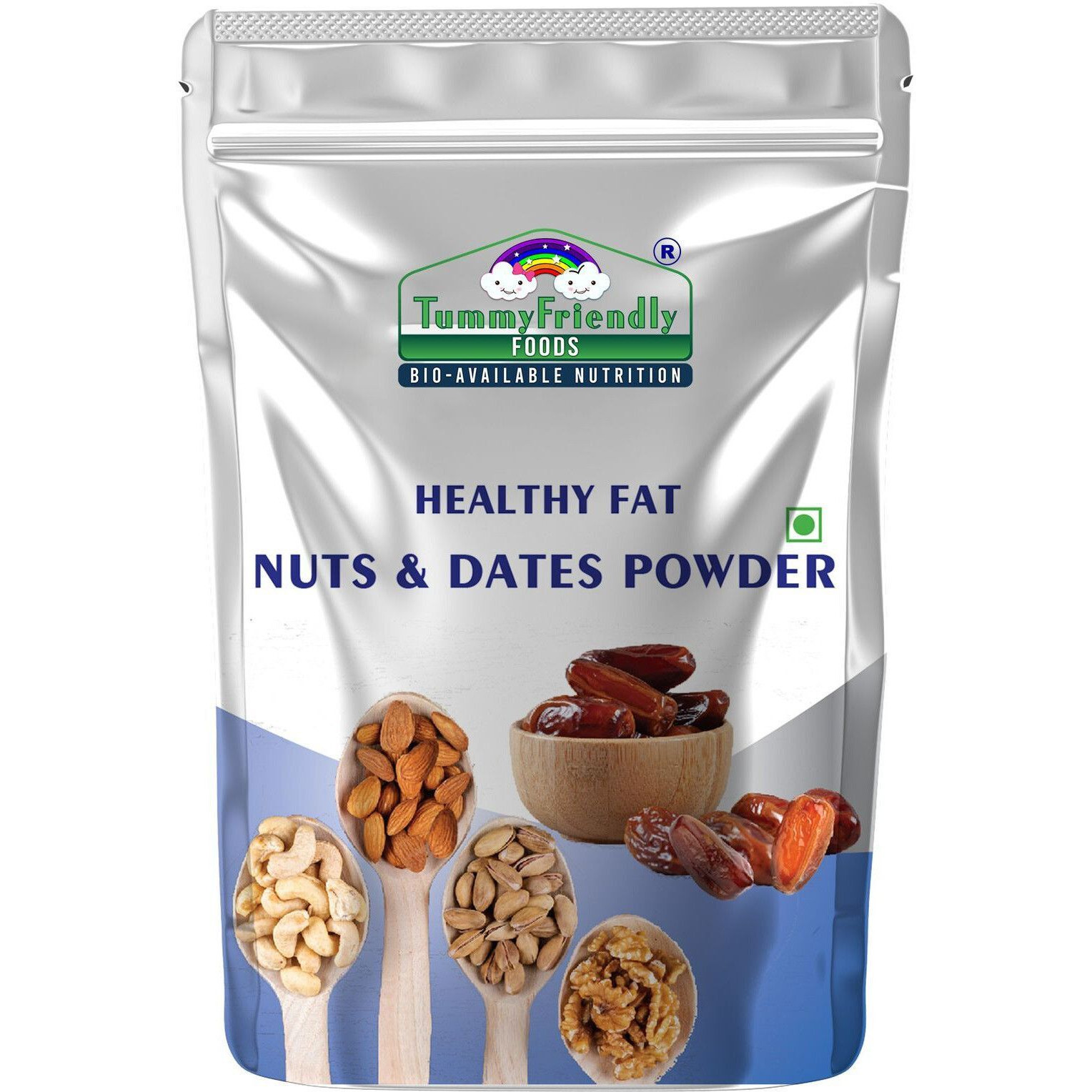TummyFriendly Foods Premium Nuts and Dates Powder. Dry Fruits Powder For Baby. (100g each pack) Unflavored Powder (500 g, Pack of 5)