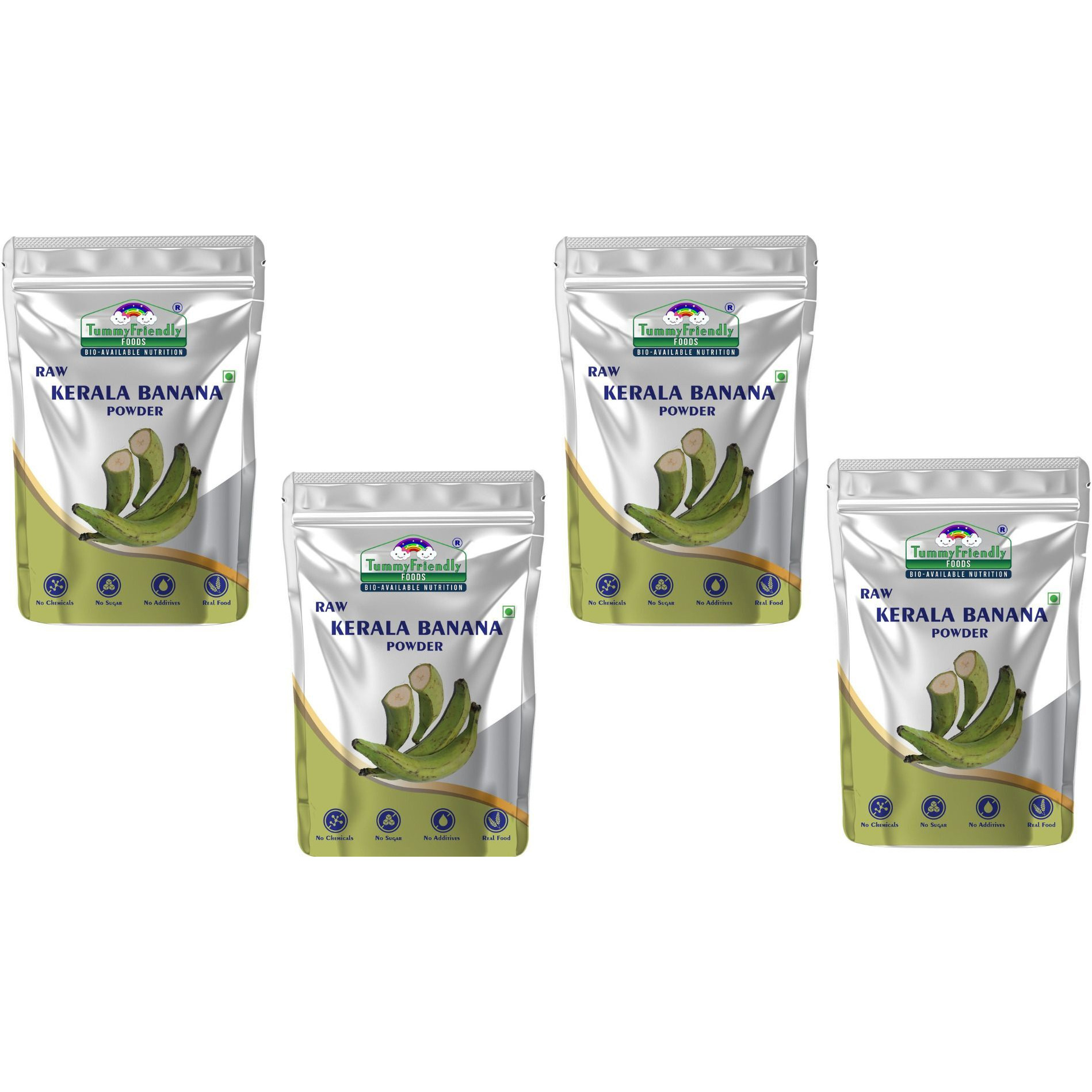 TummyFriendly Foods Natural Raw Kerala Banana Powder | Raw Nendran Banana Powder |(Each pack 100g) Cereal (400 g, Pack of 4, 6+ Months)