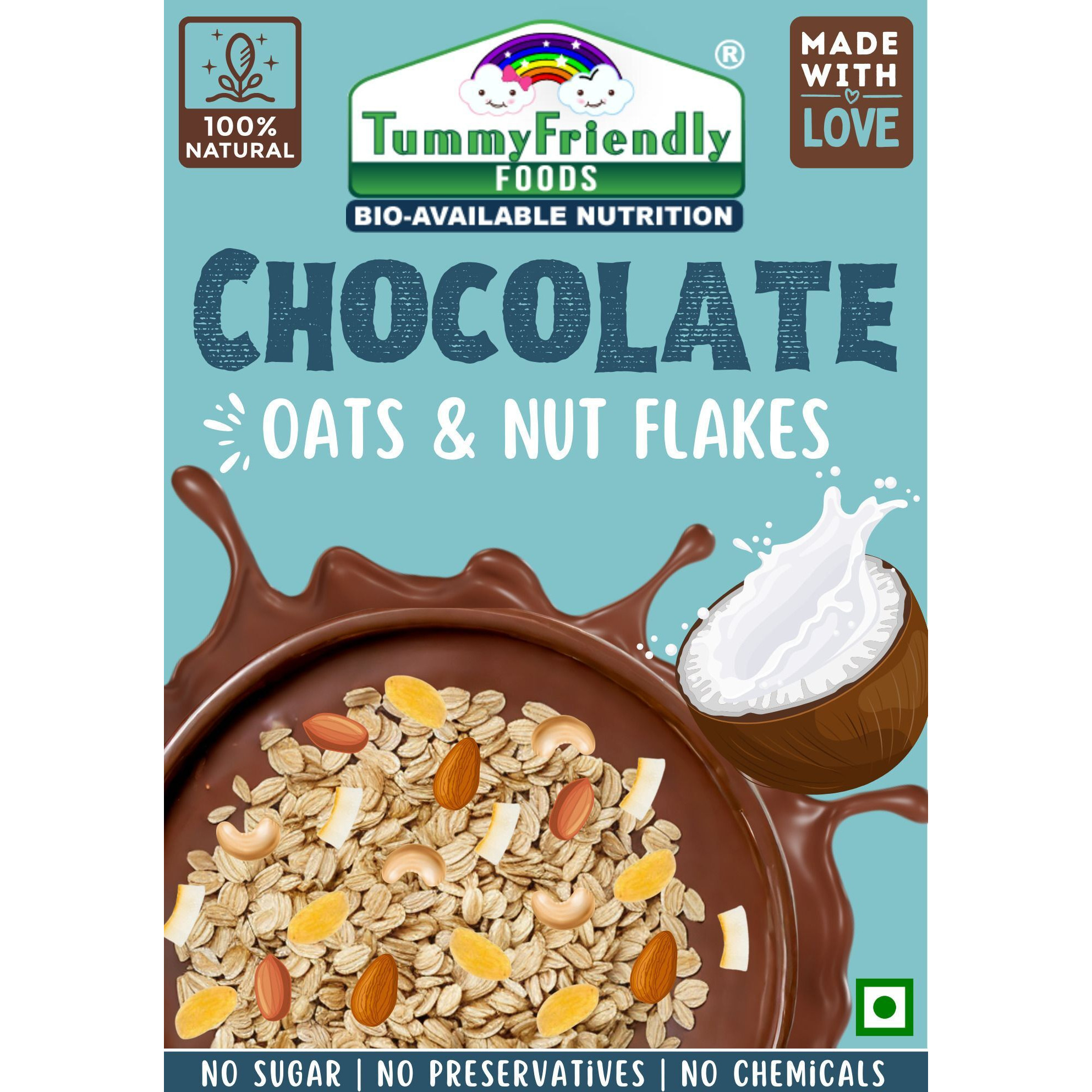 TummyFriendly Foods Tummy Friendly Foods Chocolate Oats and Nuts Mix 200g Baby Snacks 200 g