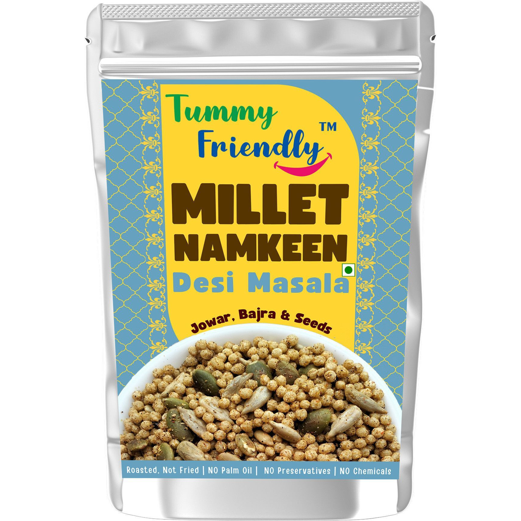 TummyFriendly Foods TummyFriendly Millet Namkeen Mixture.Healthy Snacks PeriPeri,Italian-2,70g Each Puffcorn (3 x 70 g)