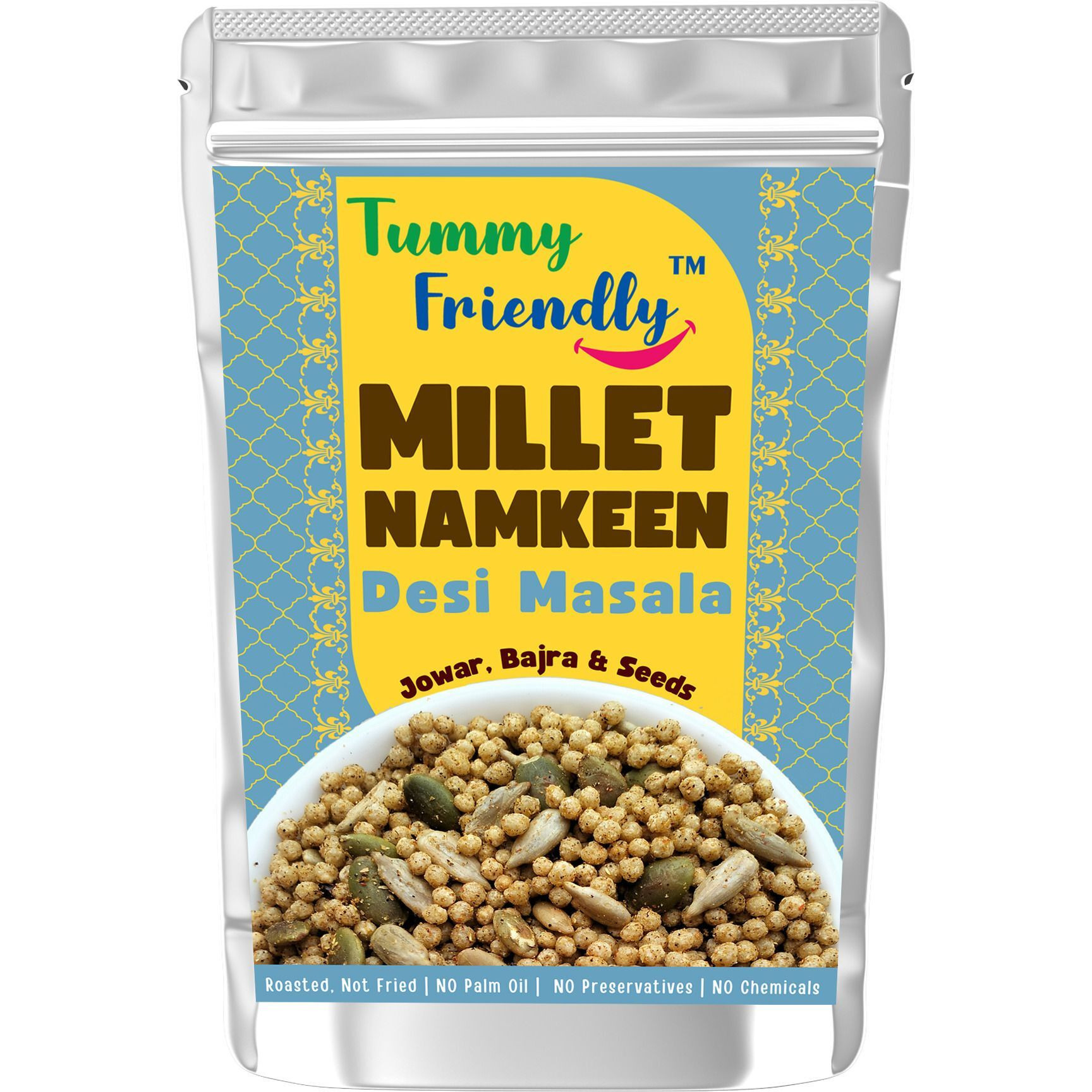 TummyFriendly Foods TummyFriendly Millet Namkeen Mixture. Healthy Roasted Namkeen Snacks-2, 70g Each Puffcorn (2 x 70 g)