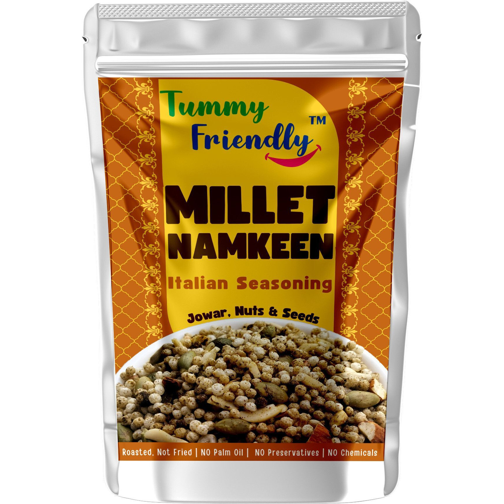 TummyFriendly Foods TummyFriendly Millet Namkeen Mixture. Healthy Roasted Namkeen Snacks-2, 70g Each Puffcorn (2 x 70 g)